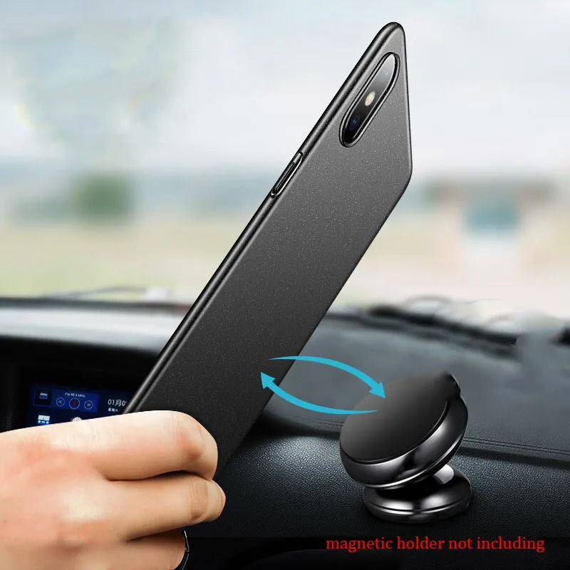 

Aixuan Magnetic Case for iPhone XS MAX XR X 8 Plus 7 Matte Hard Back Adsorption Cases Cover for iPhone 7 6 6S Plus Samsung Case