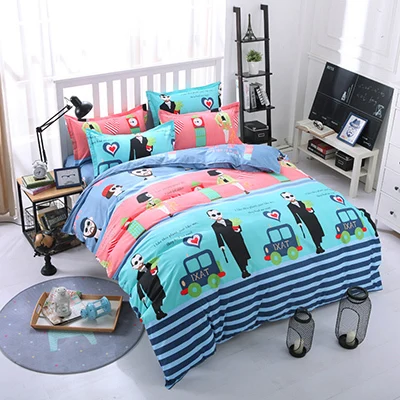 3pcs 4pcs Set Full King Queen Twin Double Size Bedding 1.5m 1.8m 2.0m 2.2m Bed Sheet Duvet Cover Pillowcase Bedlinens Bedclothes - Цвет: As Photo 3