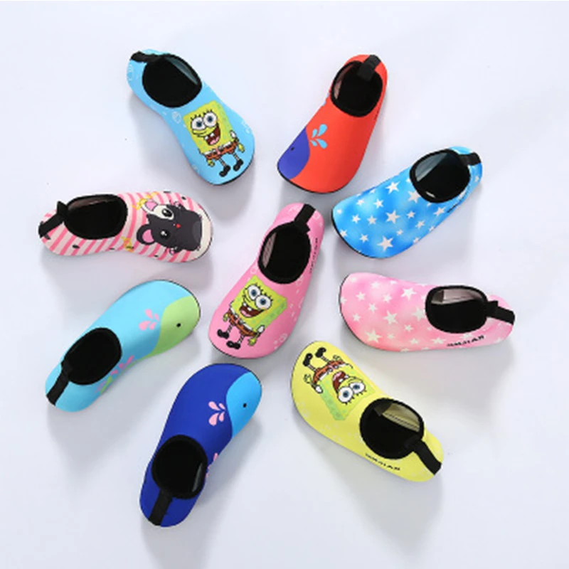 

Candomom Children Canvas Beach Shoes Printing Fast Drying Boys Kids' Sneakers Children Outdoor Swimming Non-slip Beach Shoes