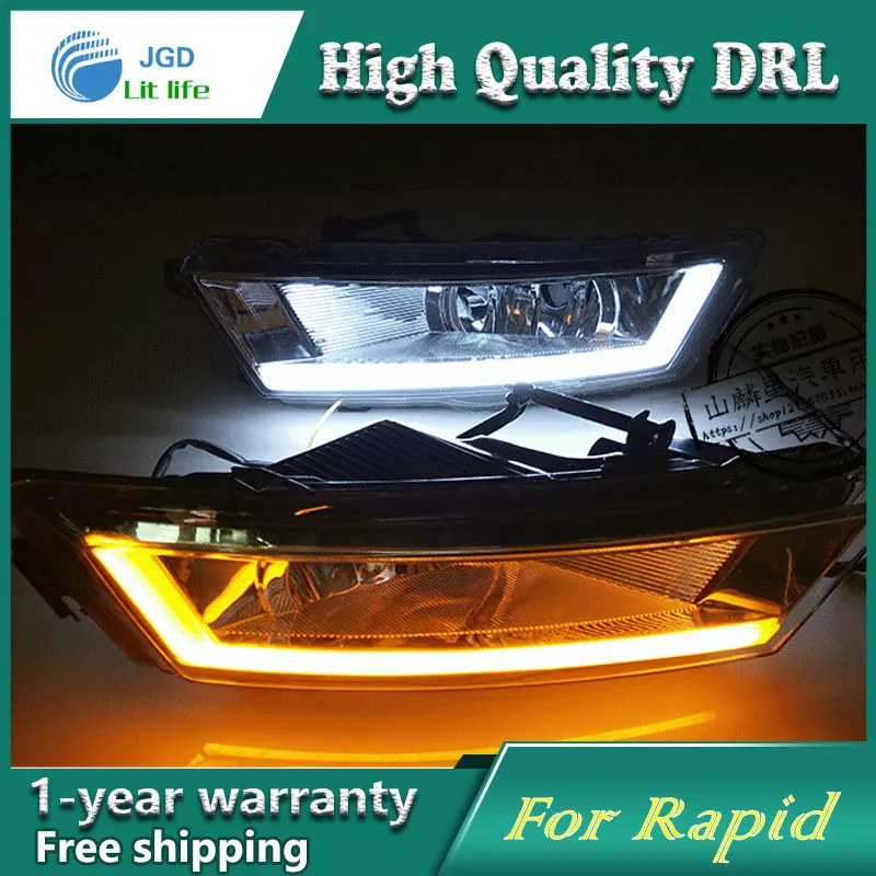 Free shipping !12V 6000k LED DRL Daytime running light case for Skoda Rapid 2013 2014 2015 fog lamp frame Fog light Car styling Free shipping !12V 6000k LED DRL Daytime running light case for Skoda Rapid 2013 2014 2015 fog lamp frame Fog light Car styling