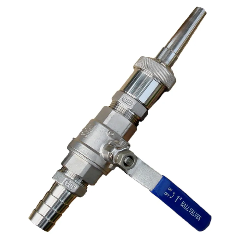 Stainless steel water gun sprinkler with switch for large flow and high