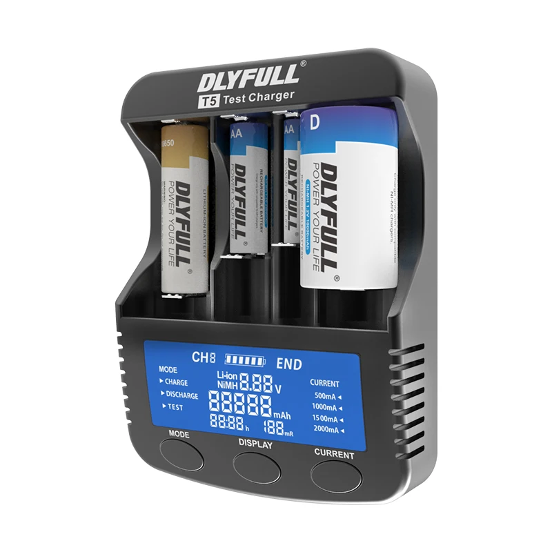 Best Price NEW DLYFULL T5 Smart Battery Charger for Liion 18650 14500
