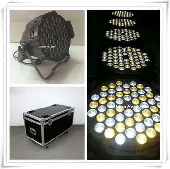 

6pcs with flightcase foco indoor led par 64 professional stage 54x3W cool&warm white color pars led