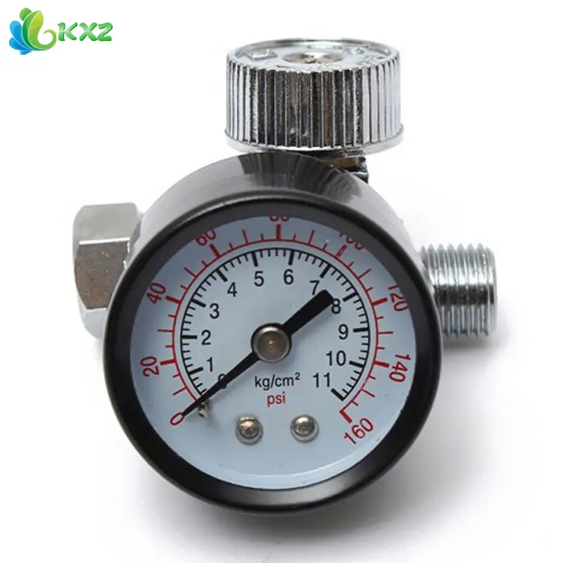 Pneumatic Spray Gun Air Regulator Adjustable Pressure Gauge Air Toolin