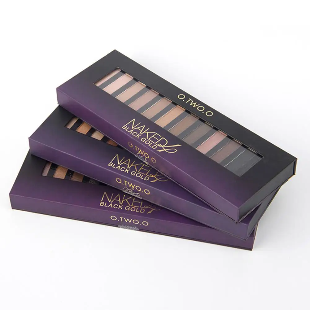 

12 Colors Eyeshadow Palette Highlighter Glitter Matte Eye Shadow Set with Brush