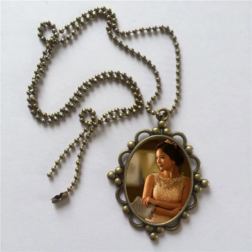 

sublimation custom-made necklaces pendants court style can print picture photos Thermal transfer women jewelry 100pieces/lot