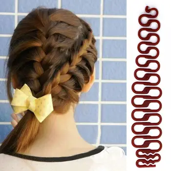 

Women Brown Magic French Hair Braiding Tool Weave Braider Roller Hair Twist Styling Maker DIY Hair Accessories