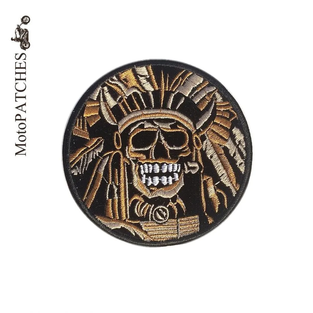 

MotoPATCHES India Elders Embroidered Iron On Patches For Clothing Jacket Motorcycle Biker Vest Badges Patches
