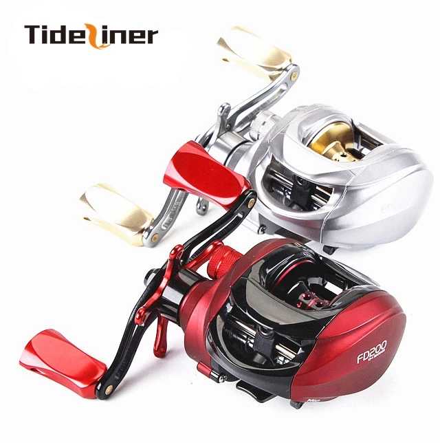 

Tideliner casting fishing Reel with bag Left Right Hand 6.3:1 13+1 Bearings Saltwater Bait Casting Reels Brake force 5.5kg