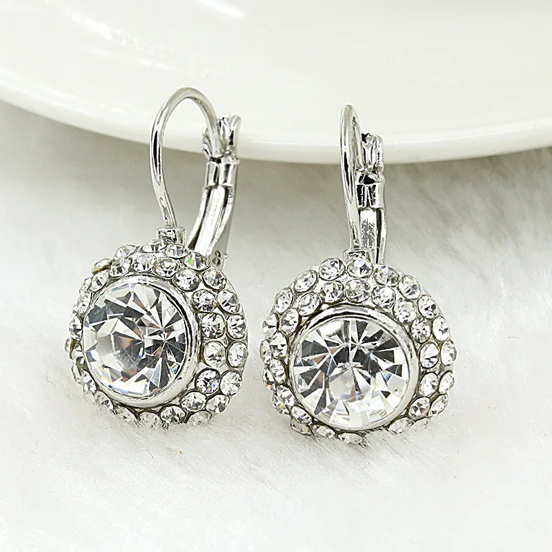 Женские круглые серьги со стразами металлические стразами|earrings for women|fashion earrings