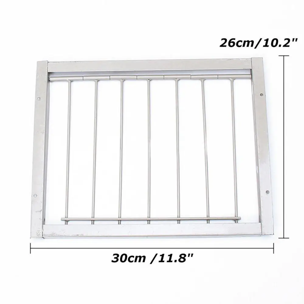 Pigeon Cage Door Iron Door Bob Wires Bars on Frame Entrance Trapping Doors Tumbler for Racing Pigeon Loft Bird 30*26cm