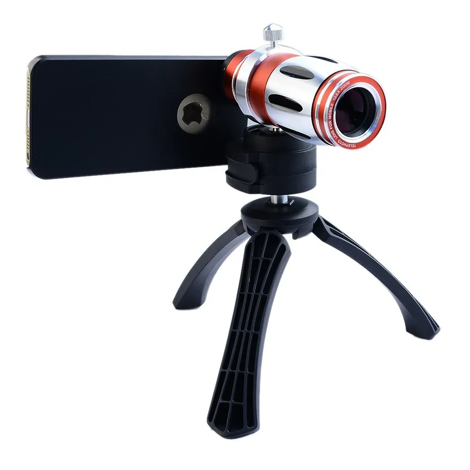 

Phone Lens Kit With Case Tripod Holder 12.5X Telephoto Telescope Zoom Lens Bluetooth Shutter For Samsung Galaxy S3 S4 S5 S6 S7