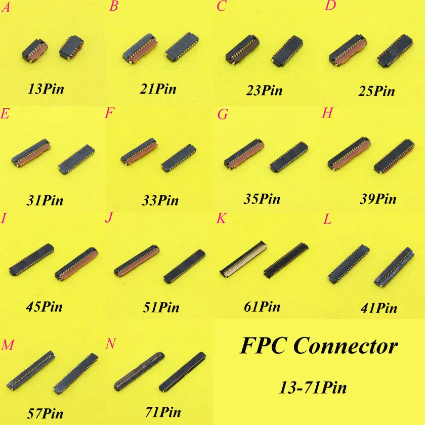 cltgxdd FPC connector socket 13 71Pin LCD display screen