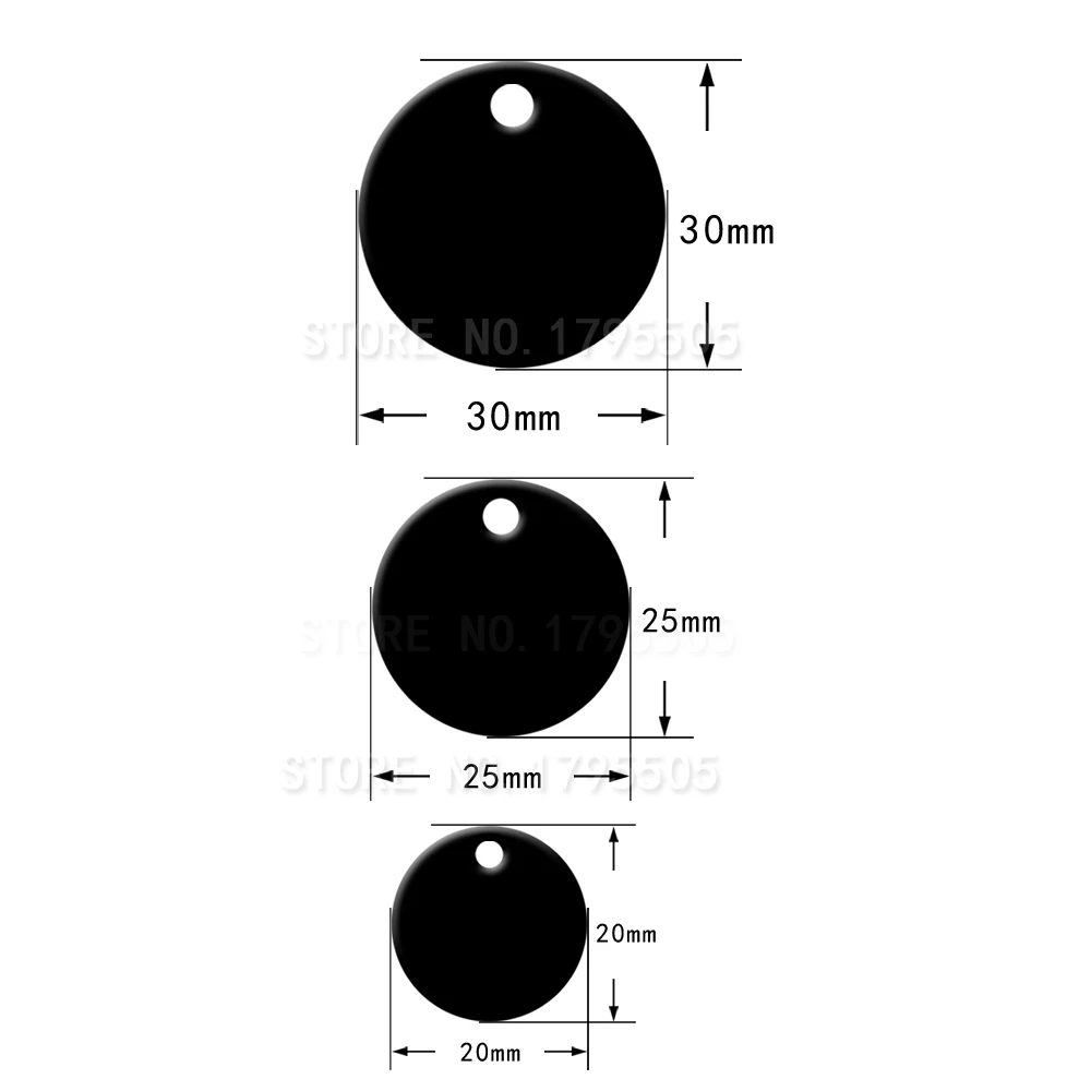 20 шт. Двусторонняя индивидуальный дизайн пользовательского выгравированы круглой формы собака кошка имя номер телефона id-теги Customizd