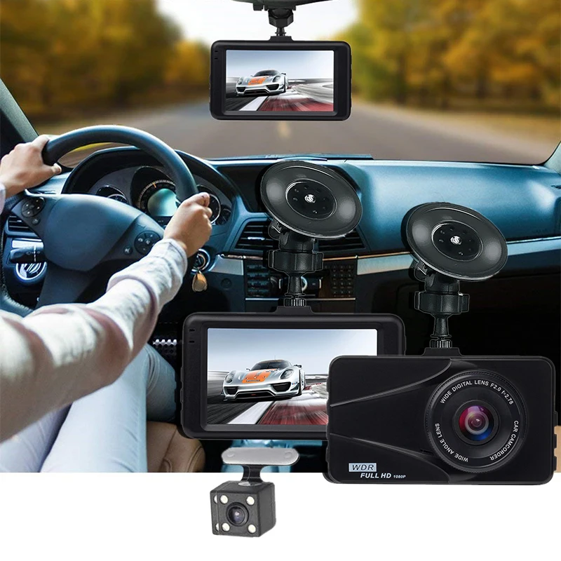 Автомобильный видеорегистратор портативный автомобильный Регистратор HD 1080P с ЖК