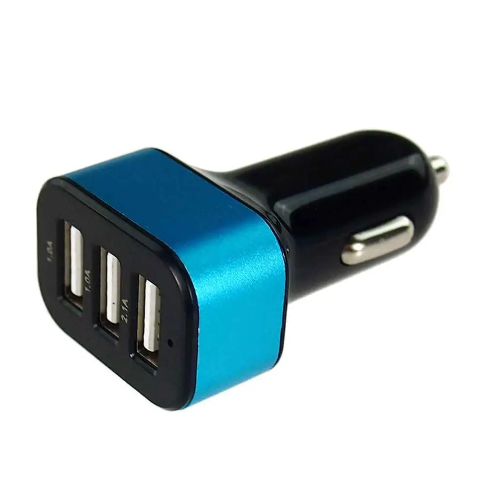 5.1A 5V 3 USB Car Charger USB Charging Adapter Universal Phone Car-Charger for Xiaomi Samsung S10 S9 iPhone 12 X 8 7 Plus Tablet samsung car charger type c Car Chargers