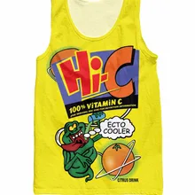 Ecto Cooler Tank Top Real Ghostbusters Character Slimer на знаменитом оранжевом Hi-C Drink 3d принт жилет трикотаж рубашка для женщин мужчин