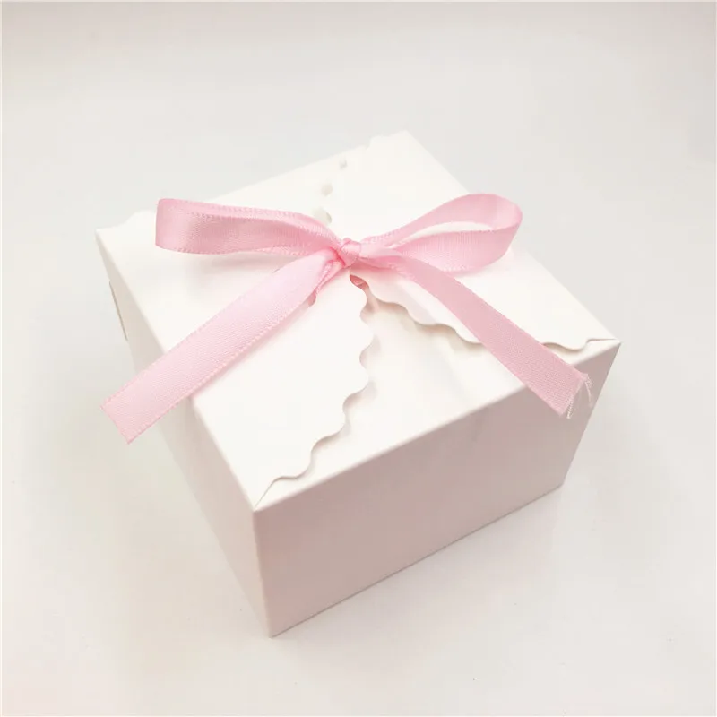 20 шт./лот Kraft Бумага квадратная коробка для конфет Свадебные сувениры в деревенском стиле контейнер для сладостей сумки Свадебная