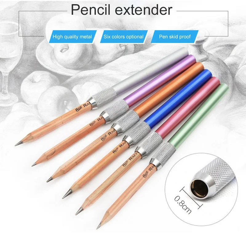 1 Pcs Metal Pencil Lengthening Extension Bracket Art Sketch Pencil Lengthening School Supplies