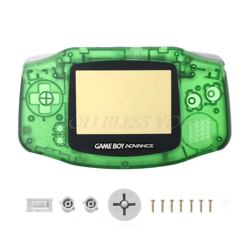 Transparent Full Set Case Cover Frame Repair Parts Kit For Nintendo GameBoy Advance GBA