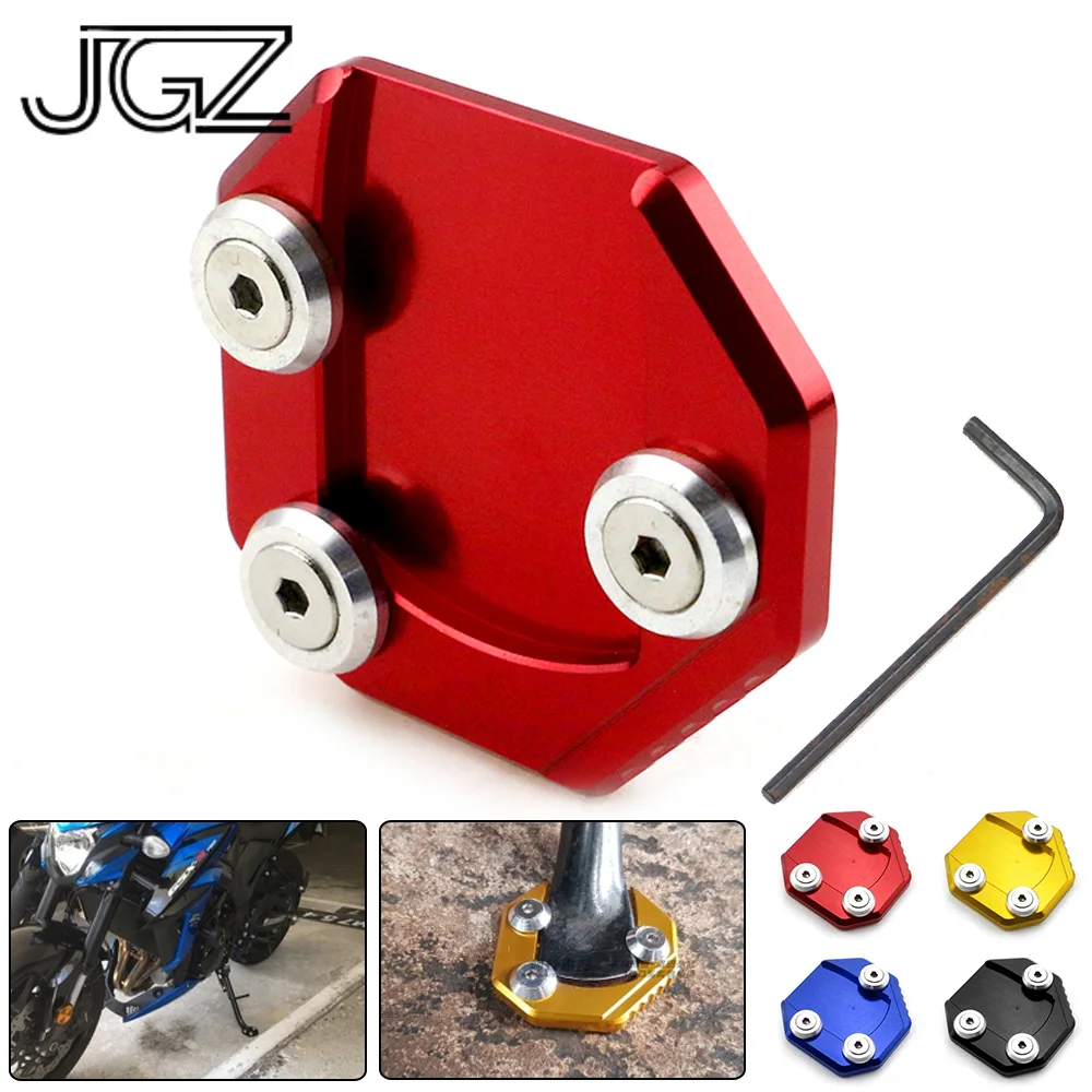 5 Color CNC Side Stand Kickstand Enlarge Plate Pad For SUZUKI GSR750 2011-2015
