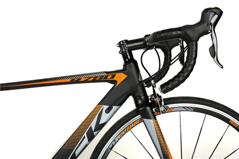 Flash Deal RichBit Ultra Light Weight Road Race Bike 18 Speeds 9 Gears Cassette Carbon Fiber Fork Shimano 3500 700C*46/48cm Frame Road Bike 8