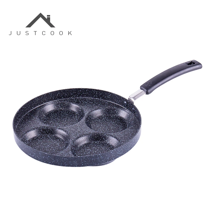 

Justcook Creative Non-stick Eggs Ham PanCake Maker Frying Pans No Oil-smoke Breakfast 4 in 1 Grill Pan Gas Cooker