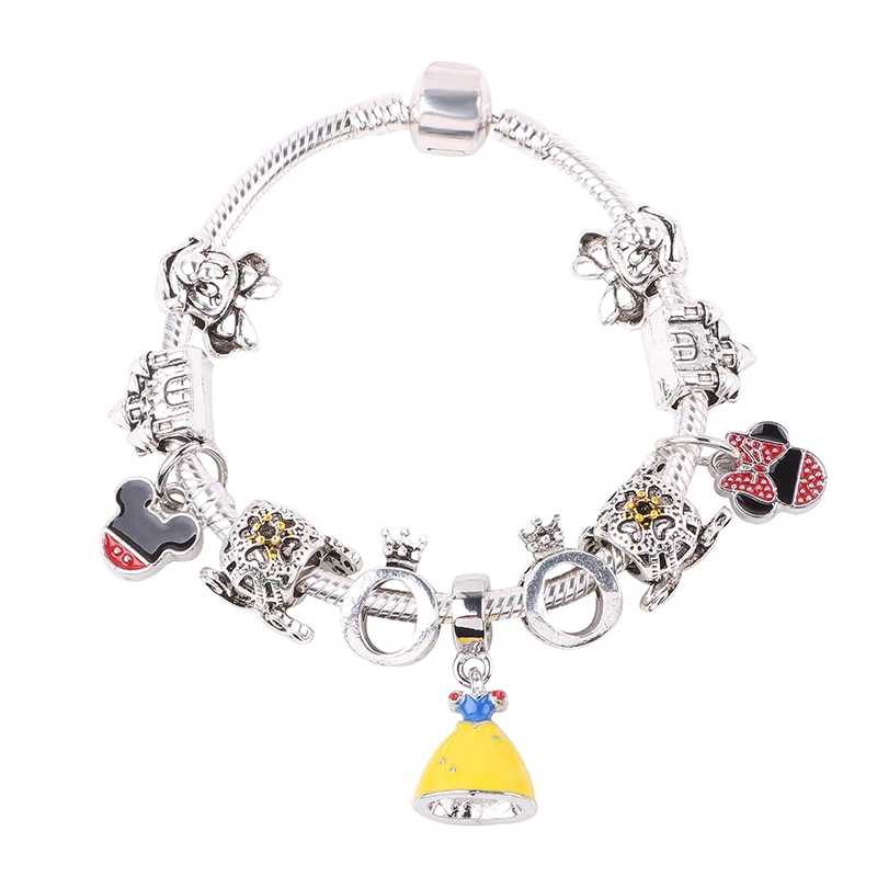 

Mickey Minnie Pumpkin Princess Pendant Pendant Series DIY Suitable for Women Bracelets Children's Exquisite Charm Gifts