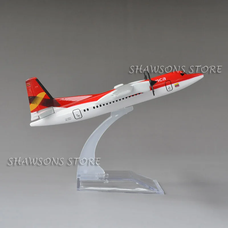 Литой металл 1: 180 модель самолета игрушки Fokker F50 авиалайнер 16 см миниатюрная копия