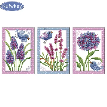 

Birds and flowers (Triptych) Diamond Painting Full Square/round drill Mosaic Rhinestones of Pictures 5d diy Diamond Embroidery