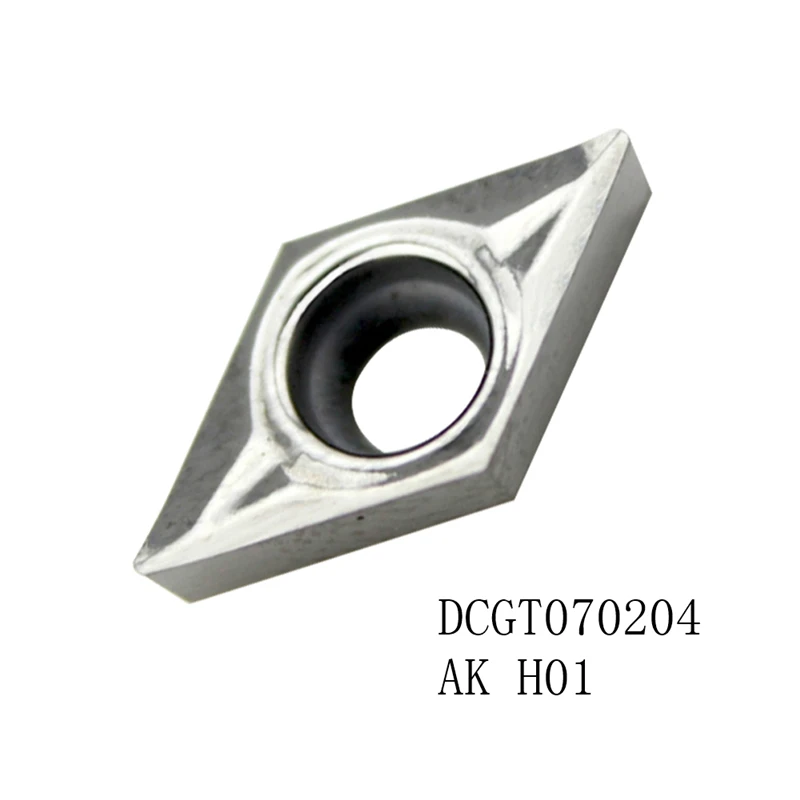 

10Pcs Aluminum cutter blade DCGT070204 AK H01 DCGT21.51 Insert Cutting Tool turning tool CNC Tools AL +TIN Alloy wood