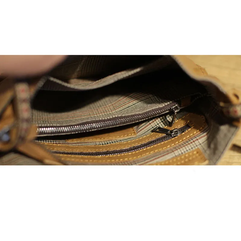 AETOO New women's bag Korean version of the wild art retro soft leather shoulder bag bucket small bag sheepskin Messenger bag