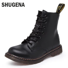 2017 couro Genuíno das mulheres martin botas de inverno sapatos quentes botas feminina feminino motocicleta tornozelo moda botas mulheres botas mujer