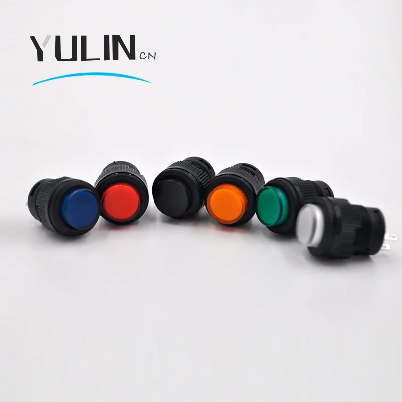 

R16-503BD 16mm with 3V Led16mm plastics Momentary Push Button Swithch Mini Switch Self-resetting No lock switch