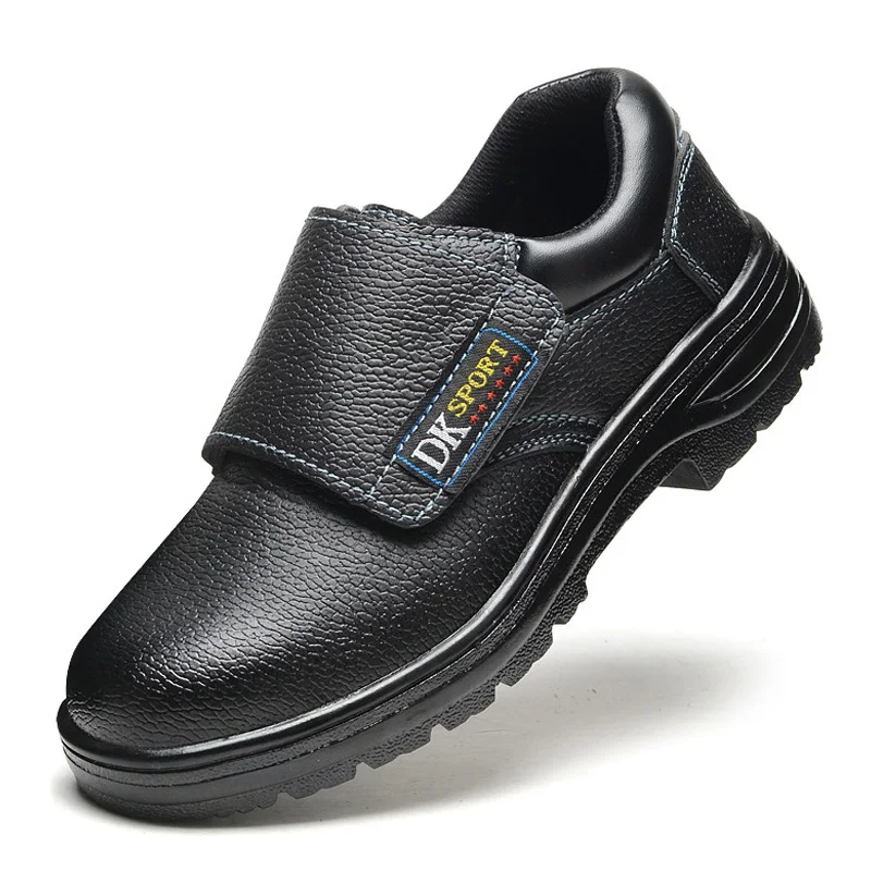 Защитная обувь сварщика Мужская обувь нескользящие рабочие ботинки без шнуровки мужская обувь Рабочая обувь для взрослых размера плюс 46