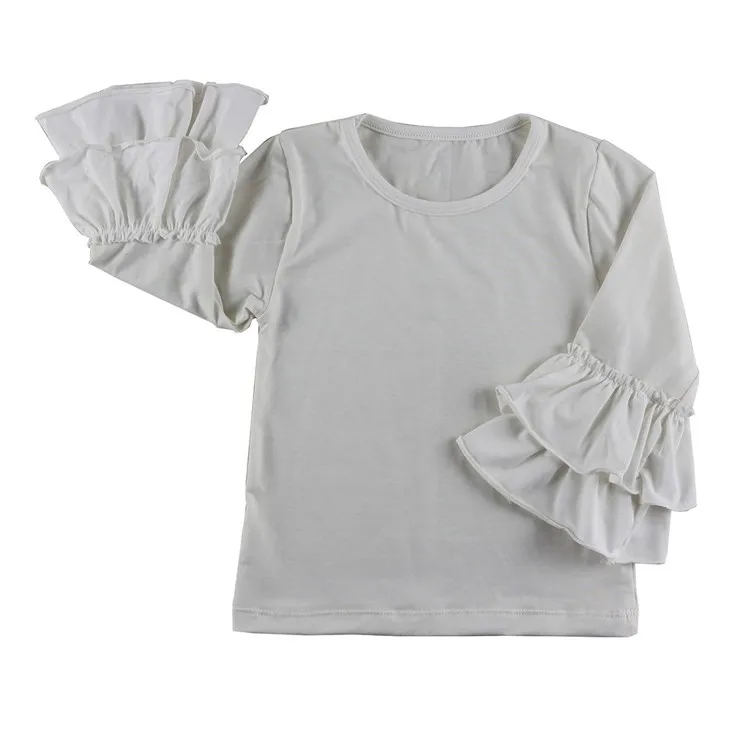 Wennikids Little Girls Long-Sleeve Ruffle T-Shirt