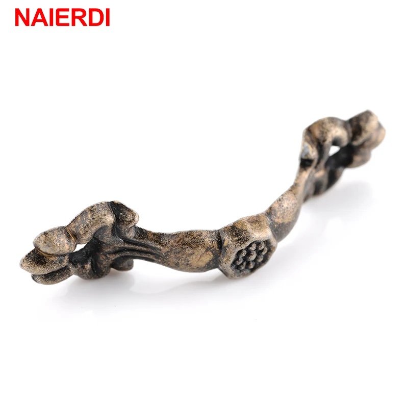 NAIERDI 20pcs Handle Antique Furniture Drawer Handles Door Knobs Jewelry Box Bronze Cabinet Pulls Cupboard Wooden Hardware