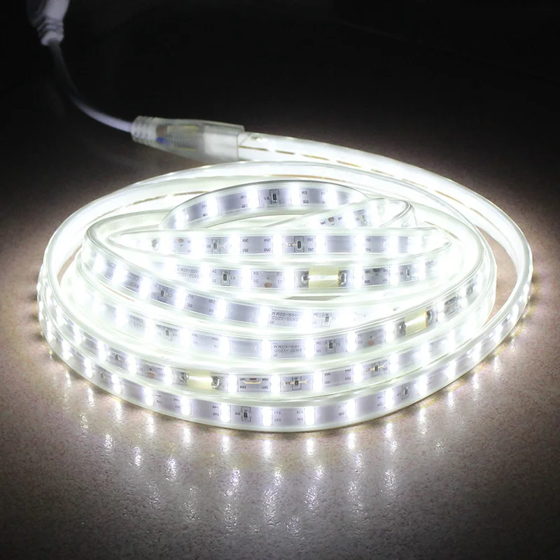 LAIMAIK SMD2835 AC220V Водонепроницаемый светодиодная лента IP68 светодиодный ленты 120 s/М