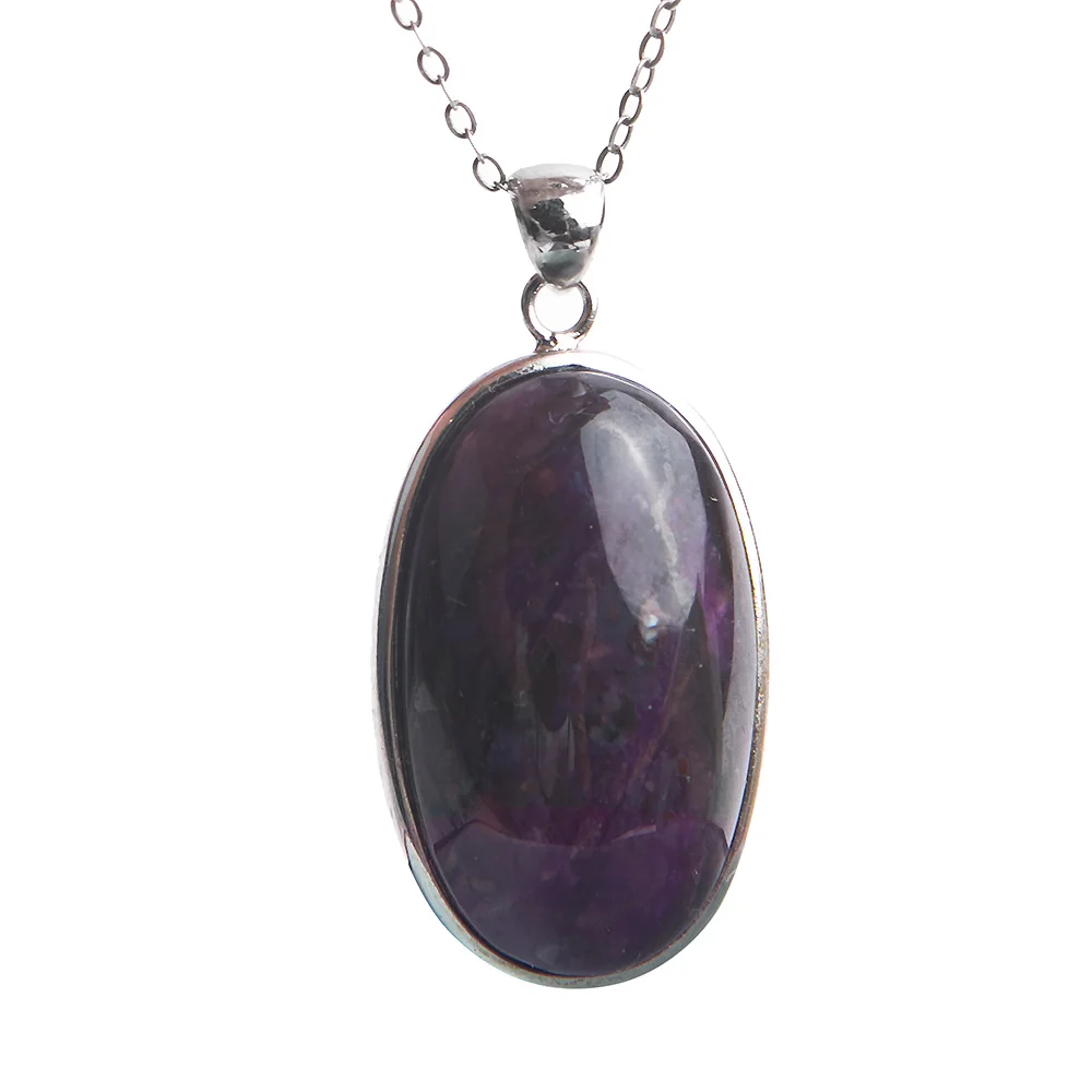 Fashion Sterling Silver Women Jewelry Pendants Natural Purple Sugilite Crystal Gem Water Drop Bead Pendant Necklace 32*20*10mm Fashion Sterling Silver Women Jewelry Pendants Natural Purple Sugilite Crystal Gem Water Drop Bead Pendant Necklace 32*20*10mm