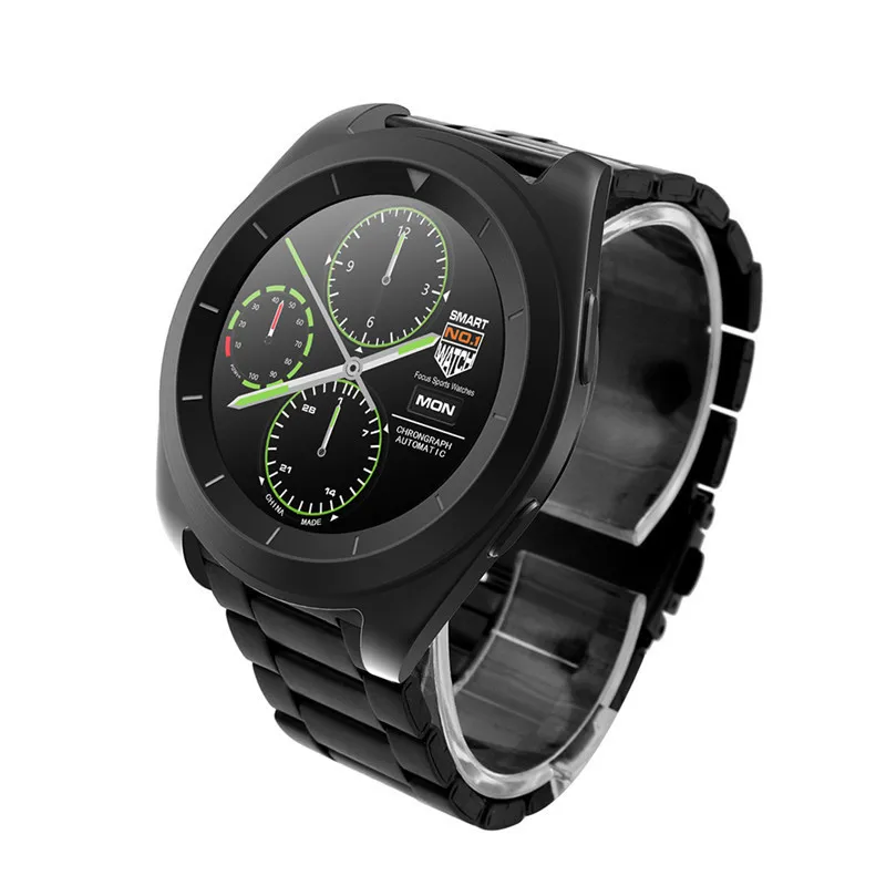 Умные часы NO.1 G6 Bluetooth 4,0 Heart Rate Monitor пульт дистанционного управления Камера будильник часы-калькулятор фитнес-трекер для IOS и Android - Цвет: Black  steel