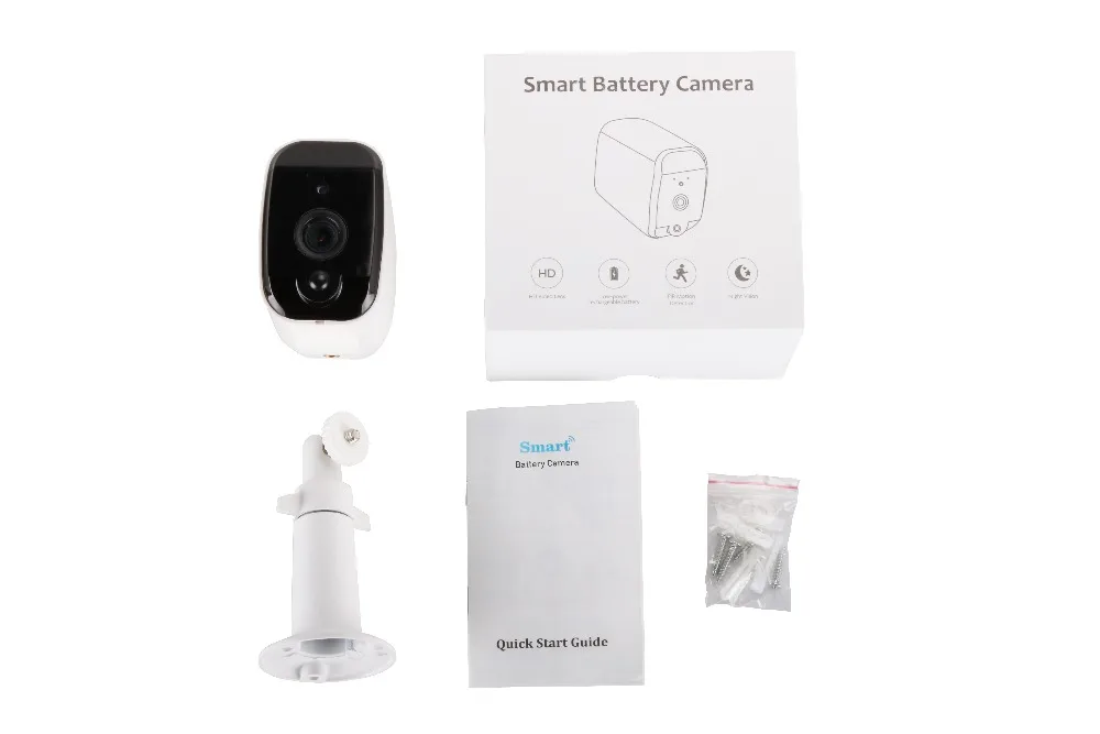  1080P IR vision outdoor IP bullet cameras with battery power supply PIR motion detection / Push ala