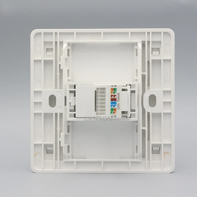 Высокое качество 1 Порт CAT6 RJ45 сетевая настенная пластина для Гигабитного