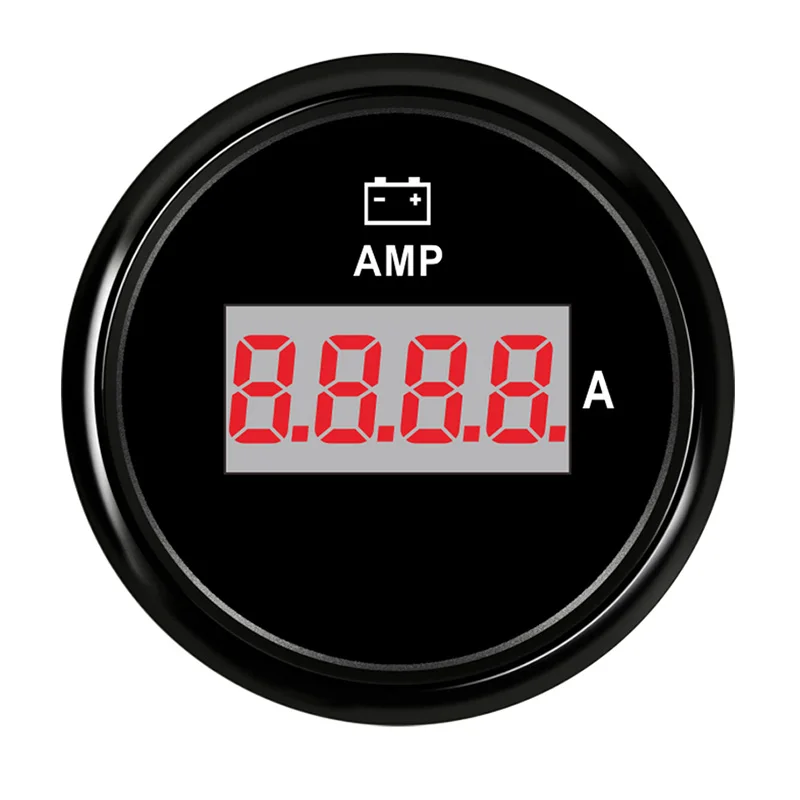 52mm Marine Digital Amperemeter AMP Gauge 12V 24V For Car Motorcycle