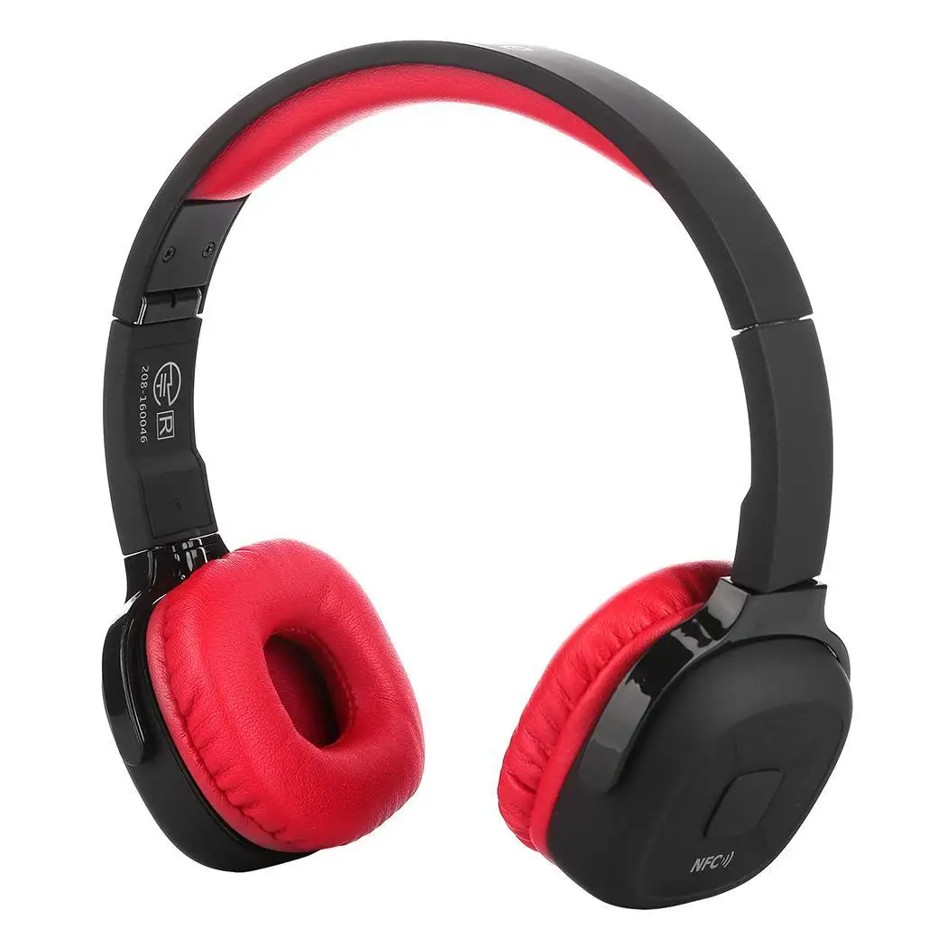 red Беспроводной Bluetooth стереогарнитура, музыка через наушники-вкладыши 1100 мАч 10 м наушников 60 часов 5 V с микрофоном около 3-4 часов - Цвет: red