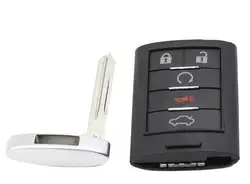 10 шт./лот замена оболочки ключа подходит для CADILLAC Smart Remote Key Case Entry Fob 5 кнопок