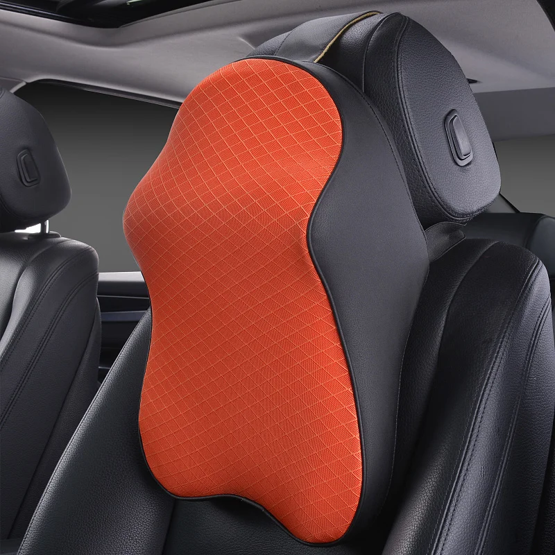 

Car Styling 3D Spare Car Headrest Breathable Ice Silk Neck Supports Cushion Memory Foam Pillow For Auto Seat Cover Accessories