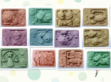 1 pçs doze constellation argila molde de cerâmica silicone molde bolo sabão molde fm