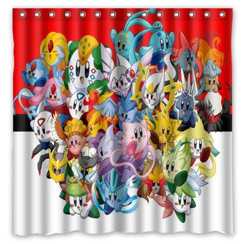 

Pokemon Go Decorative Shower Curtain Waterproof Polyester Fabric Bathroom Curtains Personalized Bath Screens 71*71 inch