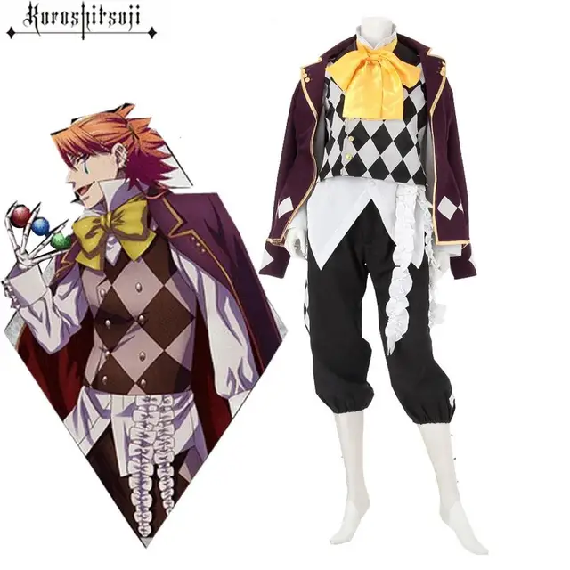 Unisex Anime Cos Black Butler Baron Kelvin Joker Cosplay Costumes Sets|Anime  Costumes| - AliExpress
