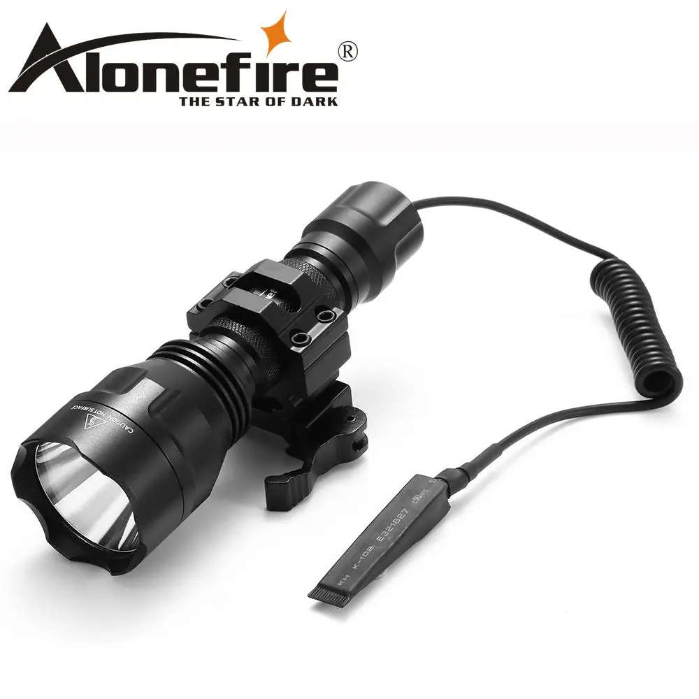 Тактический фонарь AloneFire C8 CREE светодиодный 20 мм крепление для страйкбольной